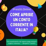 aprire conto corrente italia