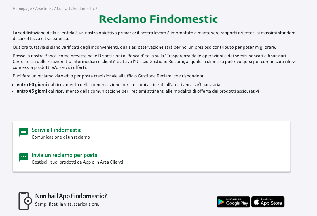 Come denunciare Findomestic