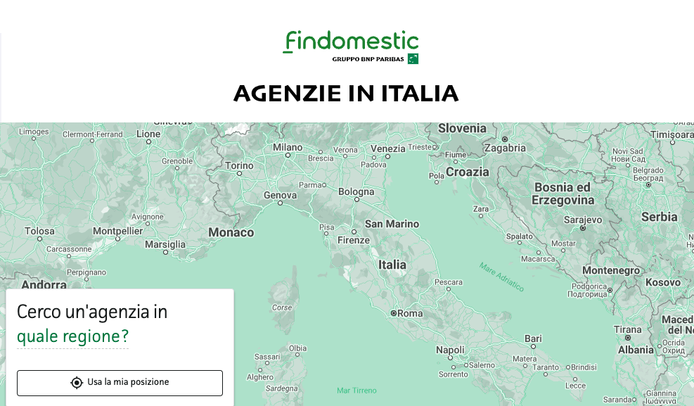 trovare agenzie findomestic in italia
