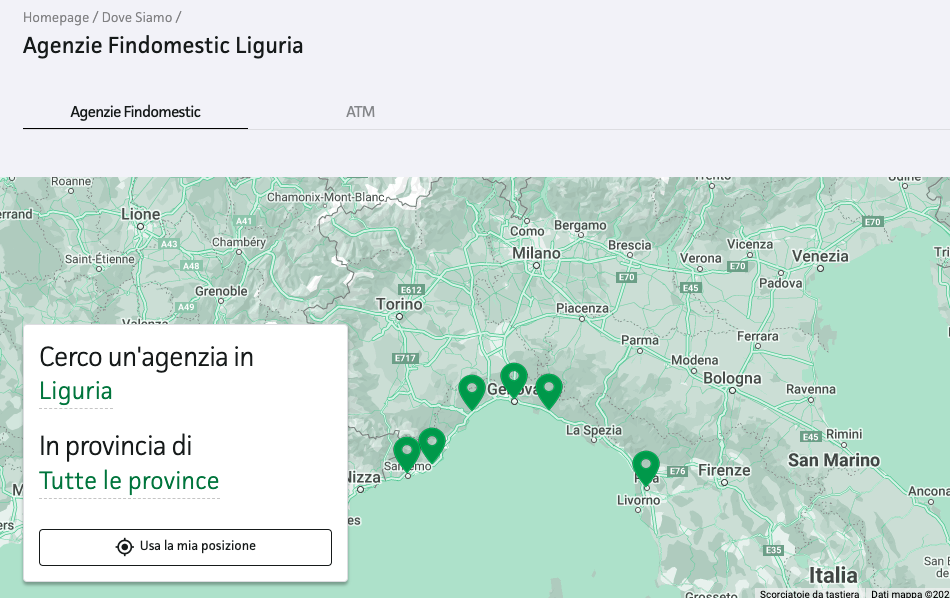 Agenzie Findomestic in Liguria