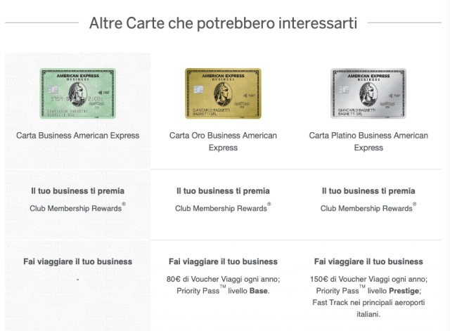 Carte Business American Express