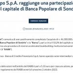 unipol compra banca Popolare di Sondrio