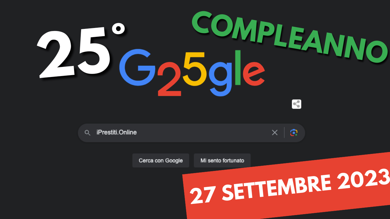 25° compleanno di google immagini