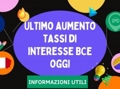 Ultimo aumento tassi di interesse BCE oggi, 14 Settembre 2023 ultimo aumento tassi interesse