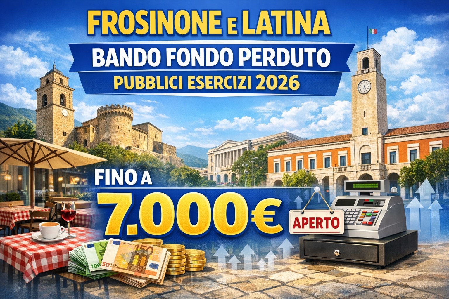 Frosinone e Latina Bando Fondo perduto Pubblici Esercizi 2026