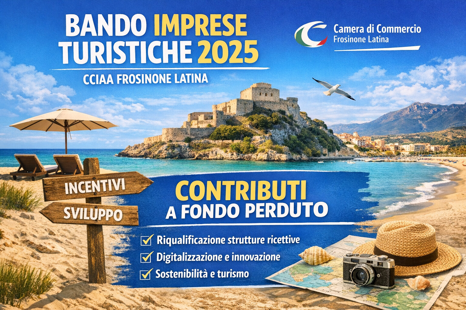 Contributo a fondo perduto turismo Frosinone e Latina