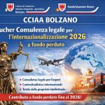 CCIAA Bolzano Voucher consulenza legale 2026
